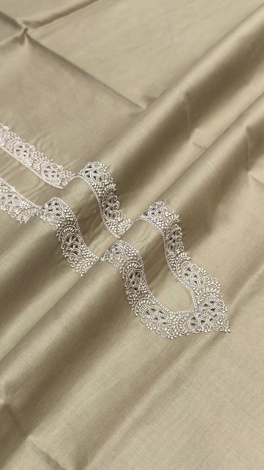 Elegant Cutwork Embroidered Imported Lawn Kurta / Pathani Set – Unstitched