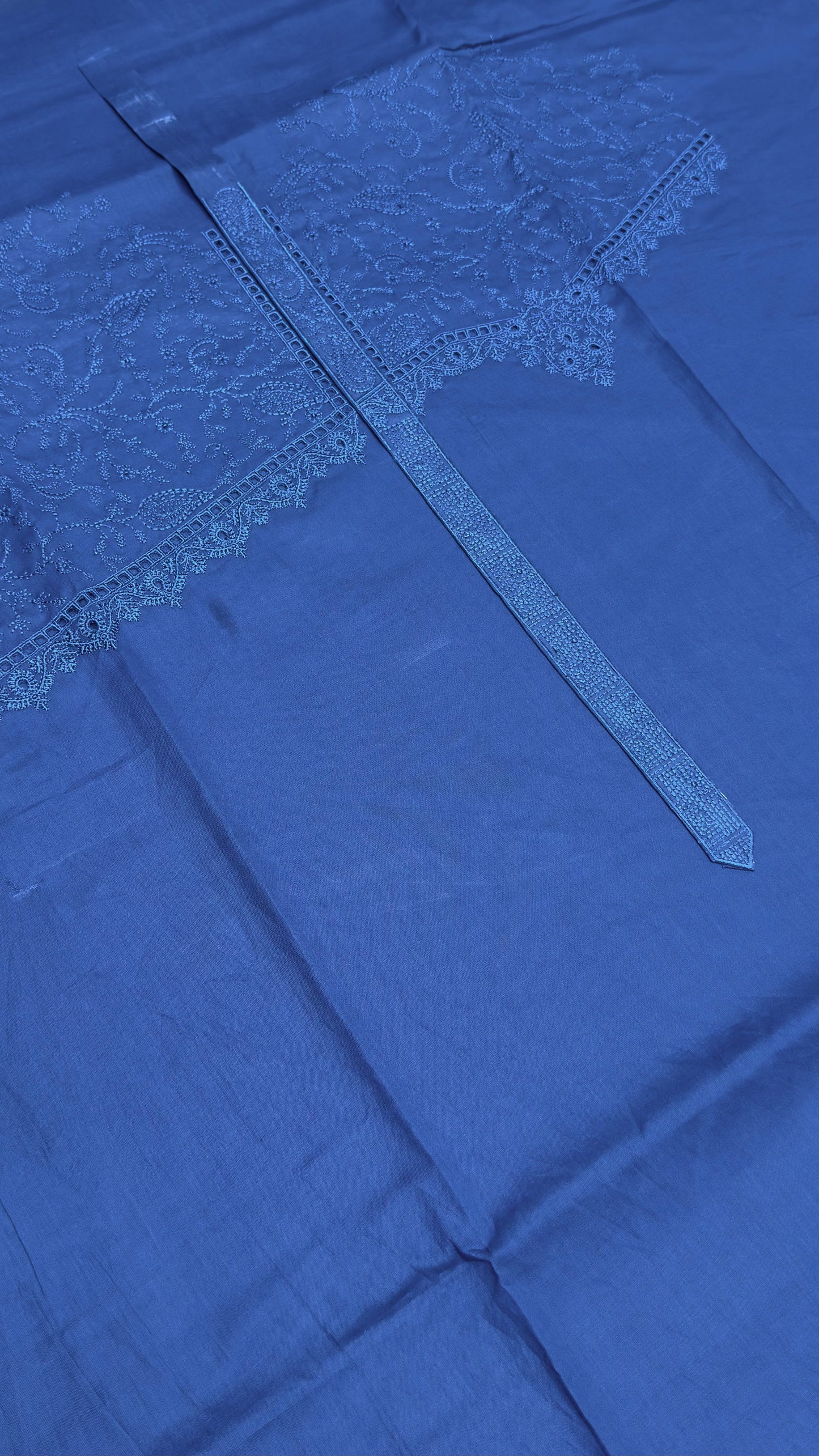 Elegant Cutwork Embroidered Imported Lawn Kurta / Pathani Set – Unstitched