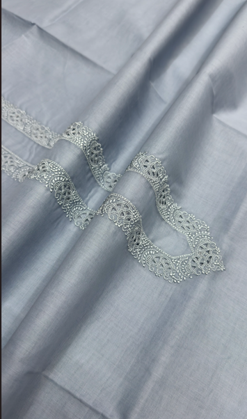 Elegant Cutwork Embroidered Imported Lawn Kurta / Pathani Set – Unstitched